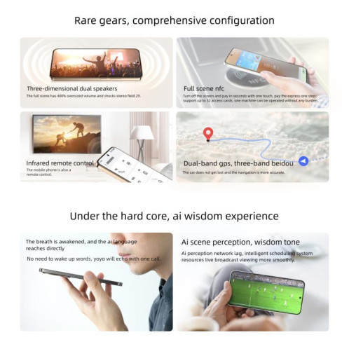 Honor X70, 8 Go + 256 Go, écran 6,79 pouces, MagicOS 9.0, Snapdragon 6 Gen 4 Octa Core, réseau : 5G, OTG, NFC, compatible Google Play (blanc) SH431W1676-016